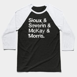 Siouxsie & The Banshees  / Distressed Style Typography List Design Baseball T-Shirt